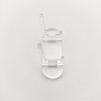 Support de présentation en acrylique transparent robuste à double support renforcé pour chaussures de collection, forme en L, très stable, vente chaude