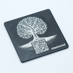 Tùy chỉnh laser egraved mã <span class=keywords><strong>QR</strong></span> Logo Bìa lớp phủ tuổi thọ độ bền tấm nhôm cho bia mộ - Product Image 4