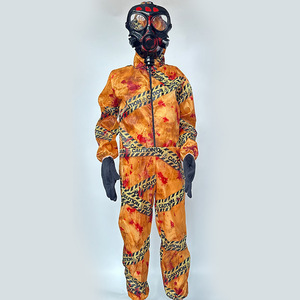 Mango Adult Yellow Bloodstain Biohazard Suit Halloween Horror <b>Zombie</b> Cosplay <b>Costume</b> - Product Image 3