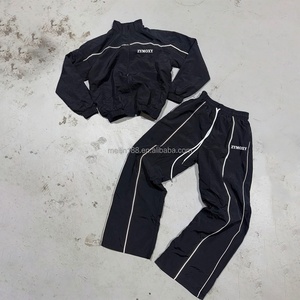 Clothing Manufacturers Custom Tracksuit Set Casual Wear High Quality Windbreaker Jacket and Nylon Pants 2 Piece <b>Jogging</b> <b>Suit</b> - Product Image 1