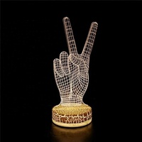 3d acrylique led enfants veilleuse comme présent modèle de fissures