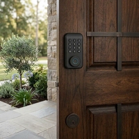 Serrure de porte intelligente d'intérieur populaire avec empreinte digitale et mot de passe numérique Tuya TTlock pour porte d'entrée en aluminium