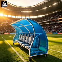 Banc de Reserves Intelligent pour 6 Personnes, Abri Portable pour Équipe de Football, Idéal pour les Terrains de Football