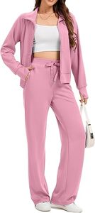 <span class=keywords><strong>Tuta</strong></span> Sportiva e da Tempo Libero Personalizzabile con Logo, Completo Due Pezzi da <span class=keywords><strong>Donna</strong></span> con Felpa con Zip e <span class=keywords><strong>Pantaloni</strong></span> Larghi, <span class=keywords><strong>Tuta</strong></span> da Viaggio Coordinata - Product Image 5