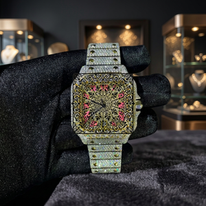 Reloj AMBER JEWELS de Lujo con Movimiento CITIZEN de Cuarzo, Caja de Cristal de 46 mm, Esfera Analógica, Resistente al Agua 3BAR, Unisex, Cierre de Mariposa - Product Image 2
