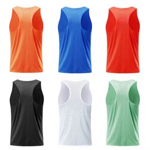 Custom Men's Dry Fit Singlet Y-Back Muscle Vest Breathable Knitted <b>Mesh</b> Workout Tank Top Casual Athletic Gym Training Sleeveless - Product Image 3