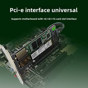 <span class=keywords><strong>M</strong></span>.<span class=keywords><strong>2</strong></span> NVMe NGFF SSD إلى PCIE SATA محول ثنائي القرص يدعم MKey BKey ، مع - Product Image 3