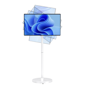 Televisor Portátil Android LED IPS Blanco con Ruedas, Pantalla Táctil Inteligente Full HD de 21.5 Pulgadas con Cámara Integrada, Aplicación de <span class=keywords><strong>Google</strong></span>, Televisor Inteligente Móvil - Product Image 1