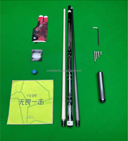 Queue de billard Premium ZENI XM en bois d'érable avec incrustation en fibre de carbone, joint central extensible, poignée en cuir, embouts de 12,2 mm/12,5 mm