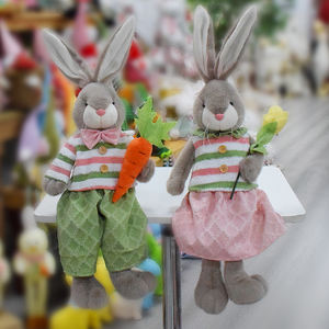 Fábrica personalizada día de Pascua fiesta primavera interior conejito grande pareja decoración vacaciones regalos felpa encantadores conejos de Pascua para el hogar - Product Image 4