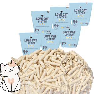 Lovecat Sea Breeze 6 sacos 2.0mm 7L Eco-friendly Areia Do Gato com Efeito de Ajuntação Tofu Mista Mandioca Areia Do Gato - Product Image 1