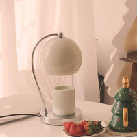 Lampu Pemanas Lilin Listrik Lanjo Metal dengan Timer, Ketinggian Dapat Disesuaikan, Dapat Diredupkan, untuk Lilin dalam Stoples, 1 Bohlam