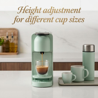 Nouvelle arrivée : Machine à café expresso avec réservoir de 700 ml, tube chauffant en acier inoxydable, hauteur réglable, préparation rapide, machine à café à capsules légère pour la maison et le bureau