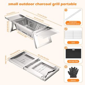 Wholesale Portable Folding Charcoal Grill X Shape Foldable <b>BBQ</b> Grill for Outdoor <b>Camping</b> Picnic Backyard Barbecue - Product Image 2