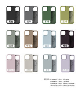 غطاء سيليكون سائل أصلي قوي المغناطيس لعام <span class=keywords><strong>2026</strong></span> لهواتف آيفون 17 إير و16 بلس و15 و13 و12 برو ماكس مع رسوم متحركة ومقاوم للصدمات - Product Image 4