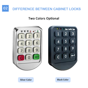 Keyless Điện Tử Mật Khẩu Kỹ Thuật Số Bàn Phím Số Thay Đổi Phòng Nhựa 4 Chữ Số Khóa Khóa - Product Image 3