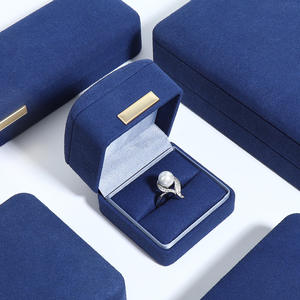 <span class=keywords><strong>Joyero</strong></span> de microfibra de alta calidad Anillo collar pulsera Almacenamiento vintage Embalaje de joyería - Product Image 3