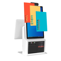 15.6 "\ 18.5" Windows/Android écran tactile tout-en-un système de terminal de point de vente de bureau kiosque de caisse en libre-service pour la commande de facturation