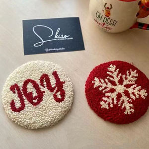 Tappeto in Cotone Fatto a Mano Stile Moderno Personalizzato con Logo 3D Rotondo <span class=keywords><strong>per</strong></span> Casa Viaggi Bagni Cucine con Motivo Quadrato Stampato - Product Image 1