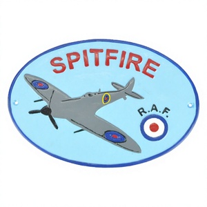 Wholesale Rate Spitfire <b>Wall</b> Plaque RAF Accessories Trending Aircrafts Appliance Metal <b>Wall</b> Plaque Multicolor Royal Force Sign - Product Image 1