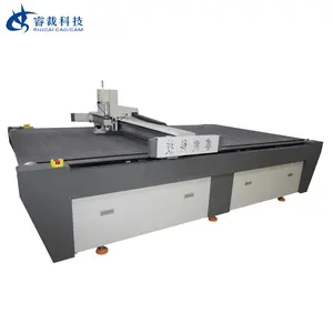 Máquina de corte digital CNC para couro sintético, tecido pré-preg de fibra de carbono, faca vibratória automática RUICAI