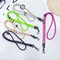 Cordon de téléphone tressé en nylon de 8 mm d'épaisseur avec clip, sangle anti-perte pour le cou et le poignet, pour appareil photo, iPhone, voyage, extérieur