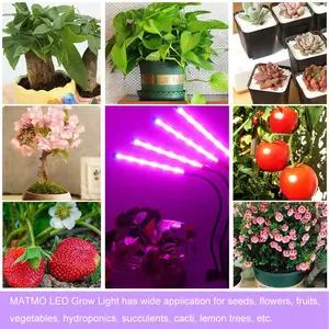 Full 360 Degree Indoor LED Growing Light 3 Modes Di Girl Able Flexible Spectrum Lamp Plant Red & Blue Hydroponic Growing Light