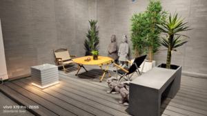 Outdoor Portable Square Resin Water <b>Fountain</b> <b>with</b> <b>Solar</b> Panel and Battery <b>Pump</b> for Indoor Home Decoration - Product Image 4