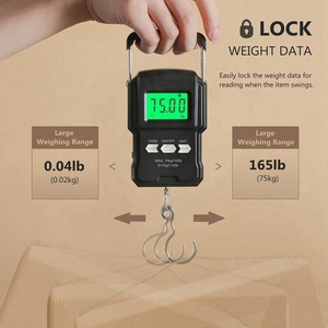 Timbangan Gantung Portabel Timbangan Digital untuk Perjalanan Timbangan Memancing Kapasitas 75kg/166lb Elektronik - Product Image 3