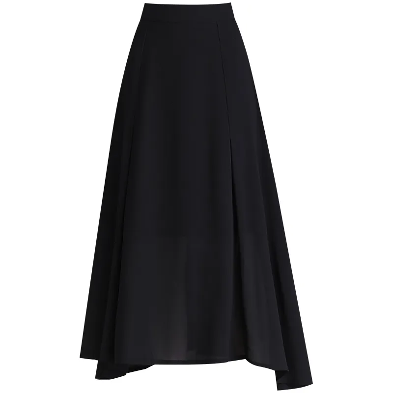 अनियमित शिफॉन स्प्लिसिंग स्कर्ट नई फैशन स्वभाव ए-लाइन मिडी स्कर्ट