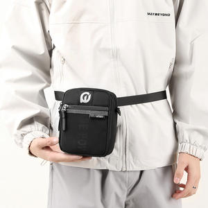 WePower – sac de poitrine en nylon imperméable pour hommes, sac à bandoulière pour usage quotidien, noir, gris, bleu foncé, couleur unie, hiver 2023 - Product Image 5