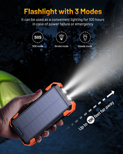18000mAh High Capacity Solar <b>Power</b> Bank 68Wh 15W Fast Charging Wireless Smart Watch LED Display Type-C Li-Polymer Battery - Product Image 5