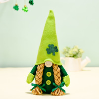 Gnome en tissu pour la Saint-Patrick, prix d'usine, vente en gros, jouet de lutin pour la décoration de la maison, chapeau long, forester