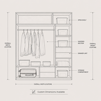 Armoire de chambre à coucher moderne en bois avec tiroirs et miroir, armoire de rangement à 4 portes, meubles de chambre à coucher pour la maison et l'hôtel