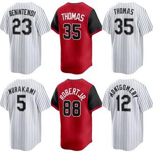 Vente flash - Maillot de baseball des White Sox de Chicago - Brodé - 5 Munetaka Murakami - 12 <span class=keywords><strong>Colson</strong></span> Montgomery # 23 Andrew Benintendi  Vêtements de softball - Product Image 1
