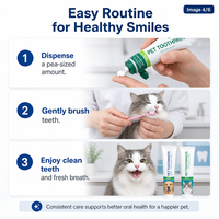 Gel Nettoyant Dentaire pour Animaux de Compagnie à Formule Végétale Anti-sensibilité et Protection Contre les Caries, Éliminateur de Tartre pour Chiens et Chats