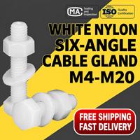 TEBAK Wonderful White M6 M8 1/2 pouce de long, vis hexagonales en nylon PP, boulons hexagonaux en plastique, écrous et rondelles