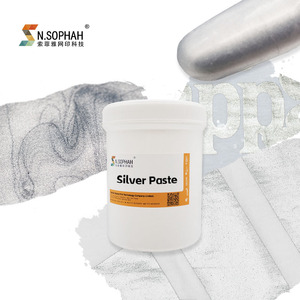 <span class=keywords><strong>Pasta</strong></span> d'argento per serigrafia a inchiostro argento a base d'acqua con stampa tessile ad alta lucentezza liscia - Product Image 3