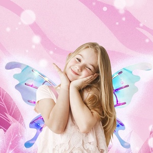 Ailes de <span class=keywords><strong>papillon</strong></span> de Noël, jouet volant, cadeau, ailes de fée mobiles, jouets d'Halloween, ailes de <span class=keywords><strong>papillon</strong></span> électriques à LED pour filles - Product Image 6