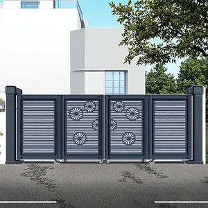 Auto <b>Sliding</b> & <b>Swinging</b> Folding Gates Bi Folding Gate Durable Aluminium Retractable Villa Gate Electric Automatic Opening - Product Image 1