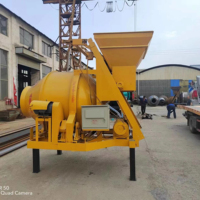 Bétonnière électrique portable Jzc500, type à chute libre avec vitesse de tambour réglable, adaptée aux travaux sur site