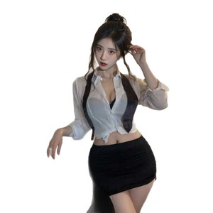 Flight Attendant Secretary Bodycon Skirt Polyester Women Office Uniform Summer 2025 - Product Image 4