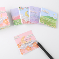 Diskon Besar TTX Sticky Note Pad 80*80MM Lukisan Minyak Gaya Stiker Lucu Sticky Notes Cetak Logo Kustom Sticky Note