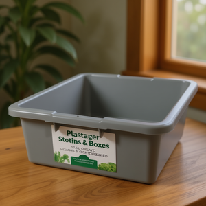 Contenitore di Plastica per Organizzazione 17,5 L Grigio Certificato Organics per Cucina - Product Image 3