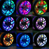 Nouvel accessoire automobile : Éclairage d'angle LED 12V polyvalent, réglable de 14 à 18 pouces, étanche IP68, avec effets de poursuite RGB, universel pour voitures