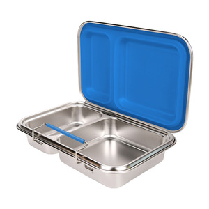 Factory Direct Supply Stainless Steel <b>Lunch</b> <b>Box</b> 2 <b>Compartments</b> 950Ml Leak Proof With Handle For Adults And Kids - Product Image 1