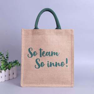Sac en jute écologique, teint et imprimé, commerce équitable, pour le shopping - Product Image 3