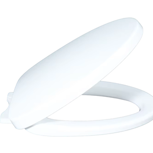 Siège de toilette allongé blanc moderne avec fixation réglable et construction robuste pour salles de bain résidentielles - Product Image 1