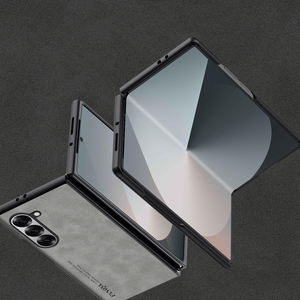 <span class=keywords><strong>Coque</strong></span> de Téléphone Antichoc en Cuir de Mouton de Luxe pour <span class=keywords><strong>Z</strong></span> <span class=keywords><strong>Fold</strong></span> 7/6/5/<span class=keywords><strong>4</strong></span> avec Étui Holster Inclus - Product Image 2