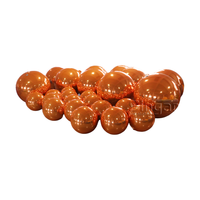 Boule à miroir gonflable orange sphère métallique ballons plafond disco boule à miroir chromée orange pour décoration de scène